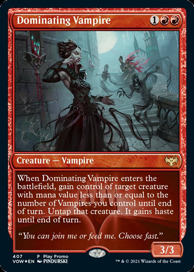 Dominating Vampire (Play Promo) [Innistrad: Crimson Vow Promos] | Yard's Games Ltd