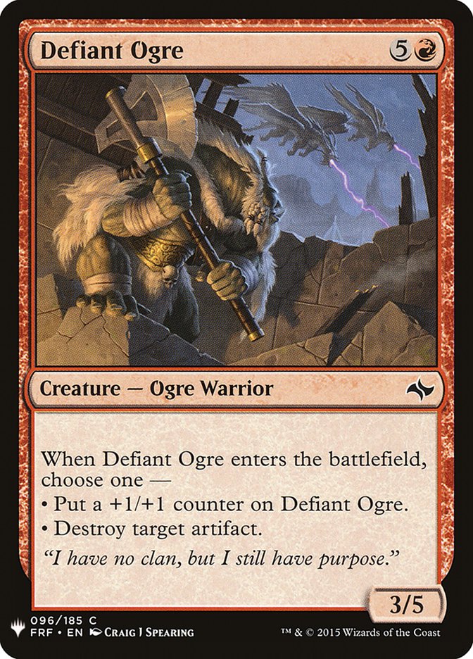 Defiant Ogre [Mystery Booster] | Yard's Games Ltd