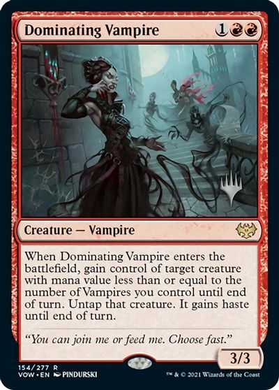 Dominating Vampire (Promo Pack) [Innistrad: Crimson Vow Promos] | Yard's Games Ltd