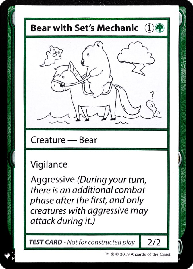 Bear with Set's Mechanic [Mystery Booster Playtest Cards] | Yard's Games Ltd