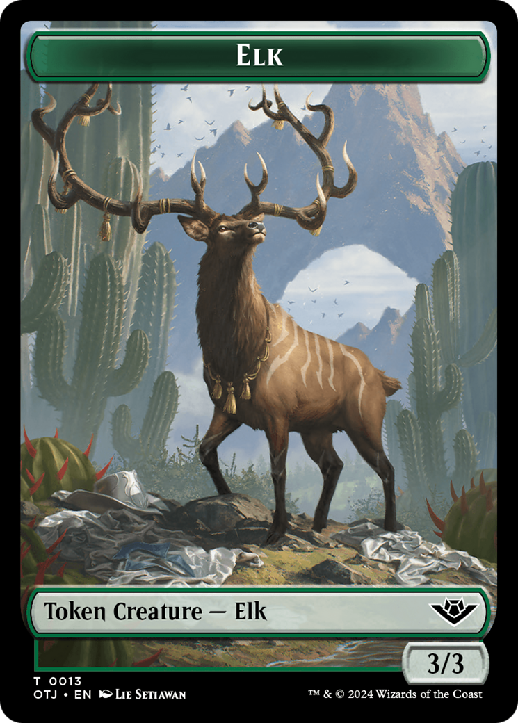 Elk Token [Outlaws of Thunder Junction Tokens] | Yard's Games Ltd