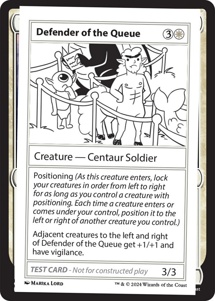 Defender of the Queue [Mystery Booster 2 Playtest Cards] | Yard's Games Ltd