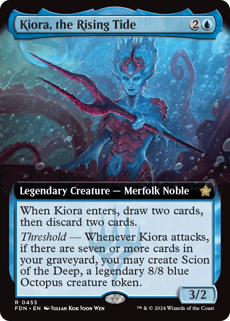 Kiora, the Rising Tide (Extended Art) [Foundations] | Yard's Games Ltd