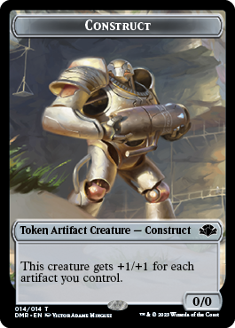 Goblin // Construct Double-Sided Token [Dominaria Remastered Tokens] | Yard's Games Ltd