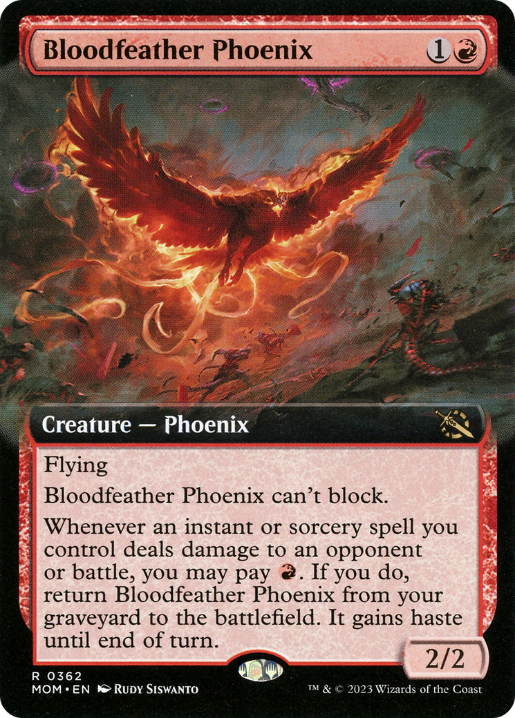 Bloodfeather Phoenix (Extended Art) [March of the Machine] | Yard's Games Ltd