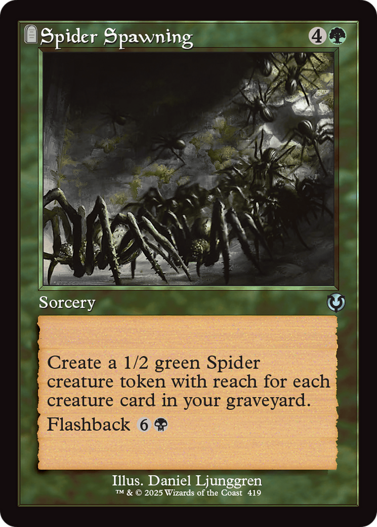 Spider Spawning (Retro Frame) [Innistrad Remastered] | Yard's Games Ltd