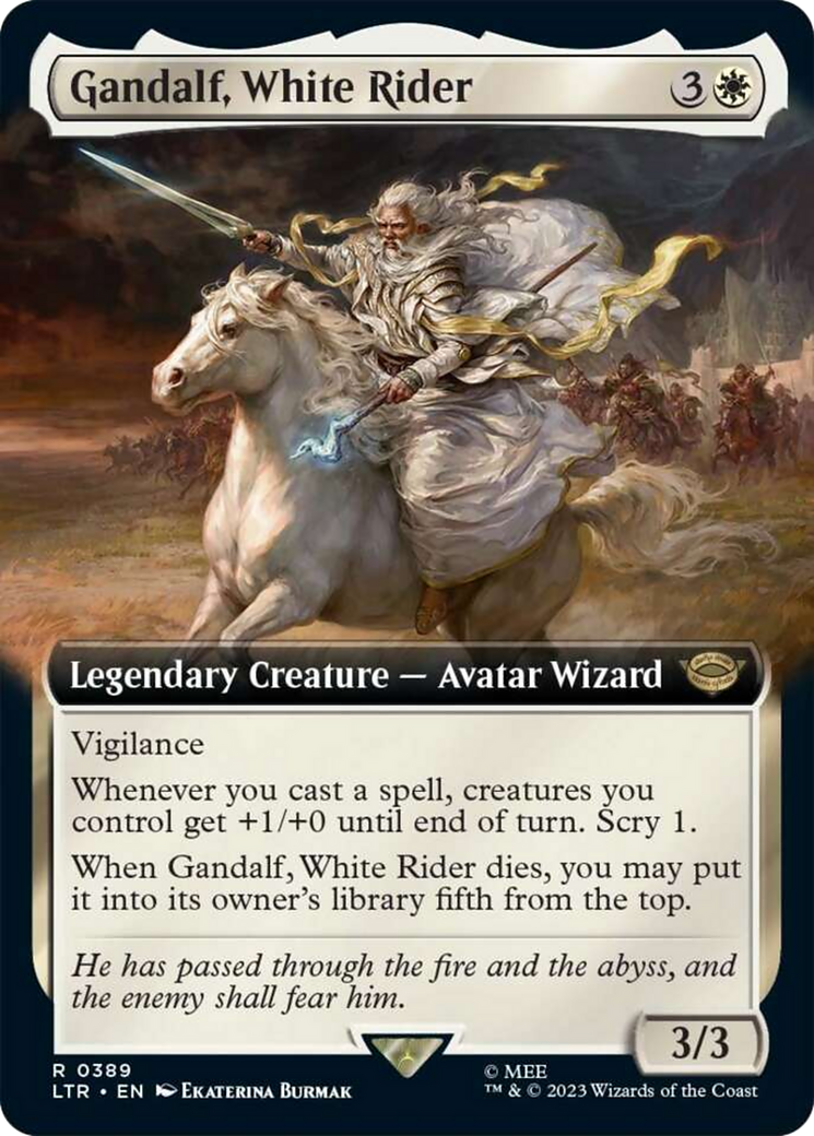 Gandalf, White Rider (Extended Art) [The Lord of the Rings: Tales of Middle-Earth] | Yard's Games Ltd