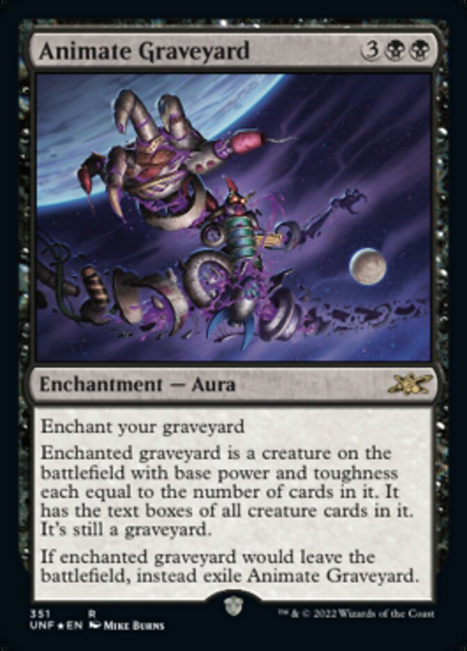 Animate Graveyard (Galaxy Foil) [Unfinity] | Yard's Games Ltd