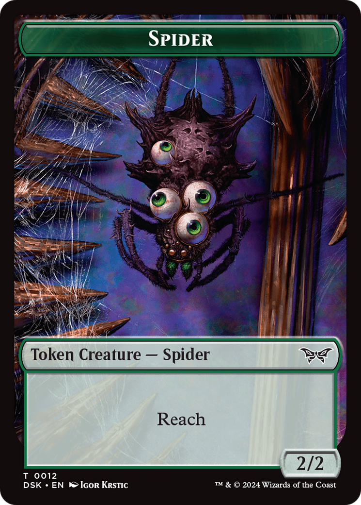 Toy // Spider Double-Sided Token [Duskmourn: House of Horror Tokens] | Yard's Games Ltd