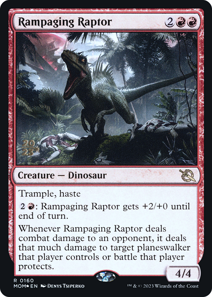 Rampaging Raptor [March of the Machine Prerelease Promos] | Yard's Games Ltd