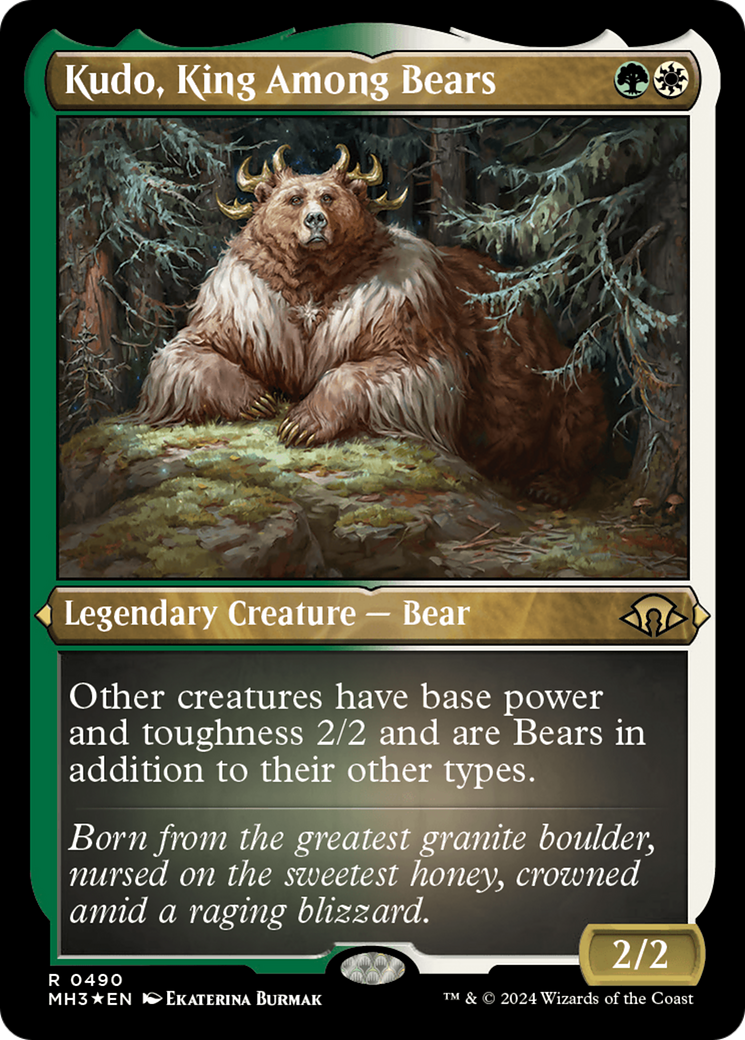 Kudo, King Among Bears (Foil Etched) [Modern Horizons 3] | Yard's Games Ltd