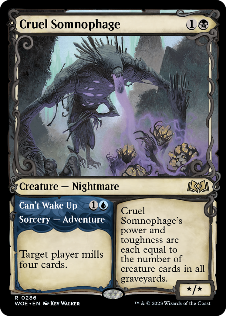 Cruel Somnophage // Can't Wake Up (Showcase) [Wilds of Eldraine] | Yard's Games Ltd