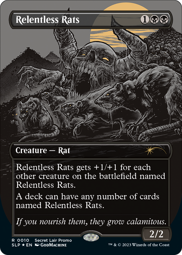 Relentless Rats (Borderless) [Secret Lair Showdown] | Yard's Games Ltd