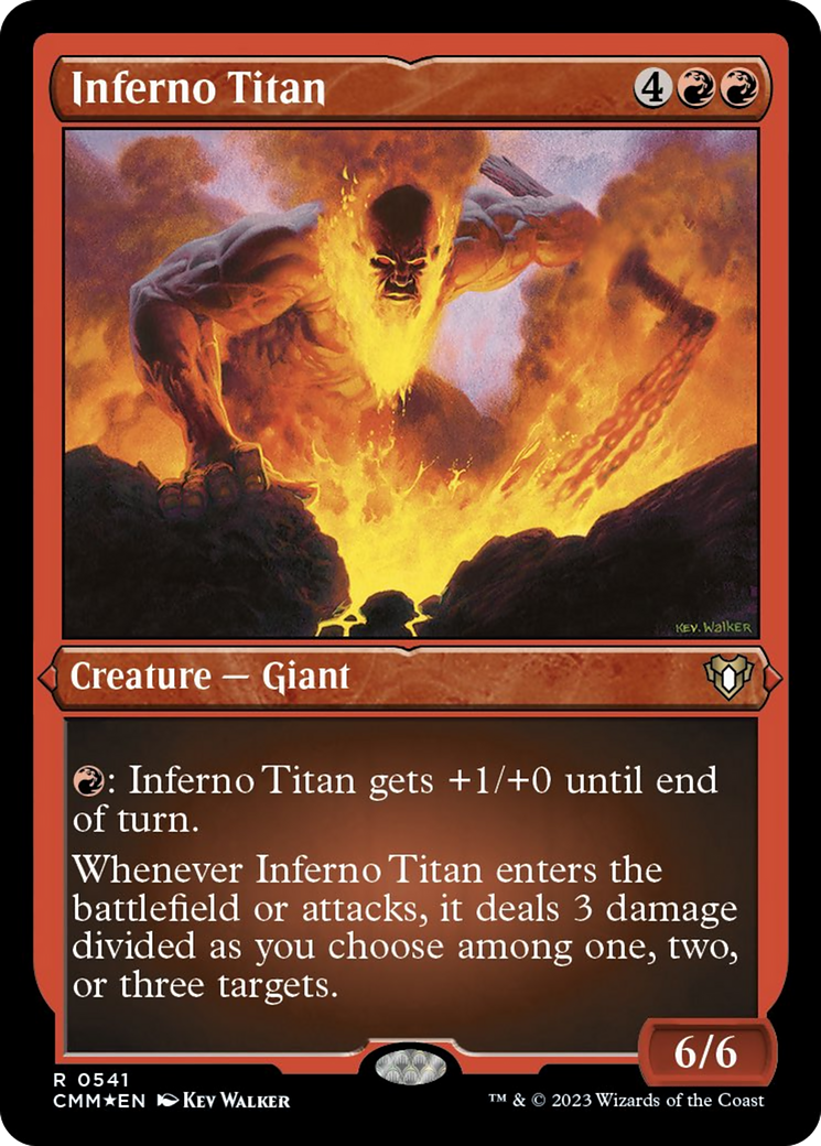 Inferno Titan (Foil Etched) [Commander Masters] | Yard's Games Ltd