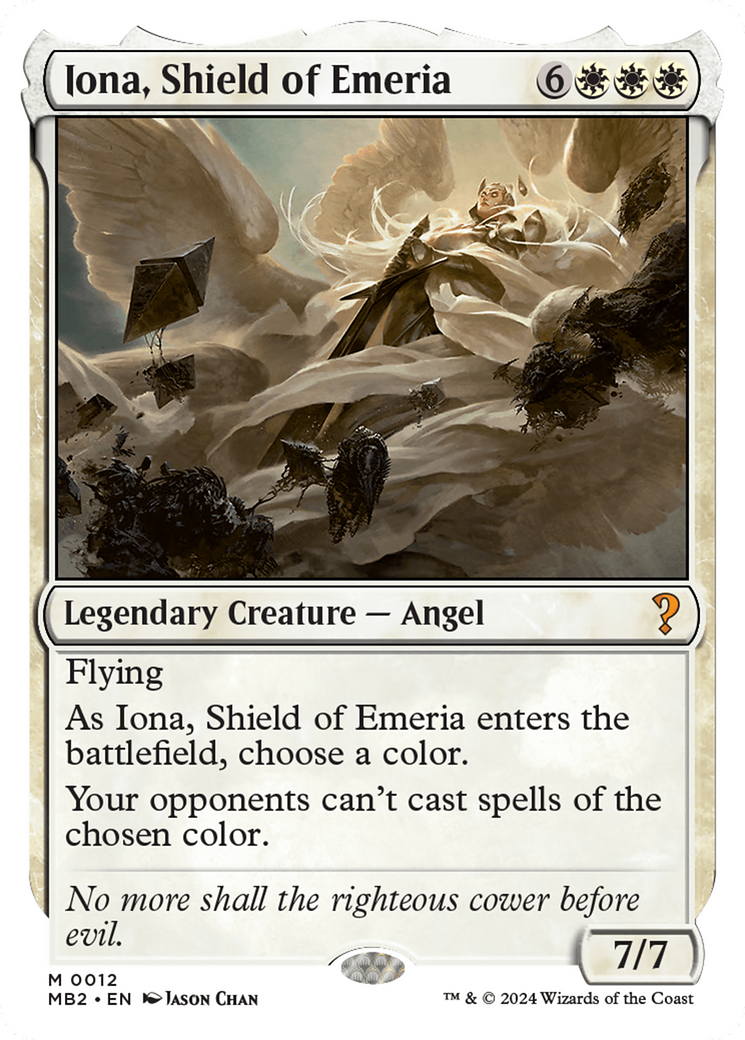 Iona, Shield of Emeria (White Border) [Mystery Booster 2] | Yard's Games Ltd