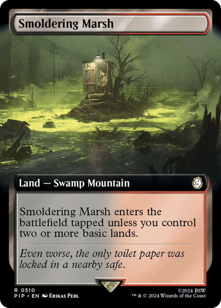 Smoldering Marsh (Extended Art) [Fallout] | Yard's Games Ltd