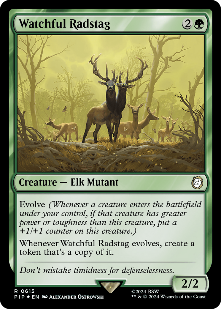 Watchful Radstag (Surge Foil) [Fallout] | Yard's Games Ltd