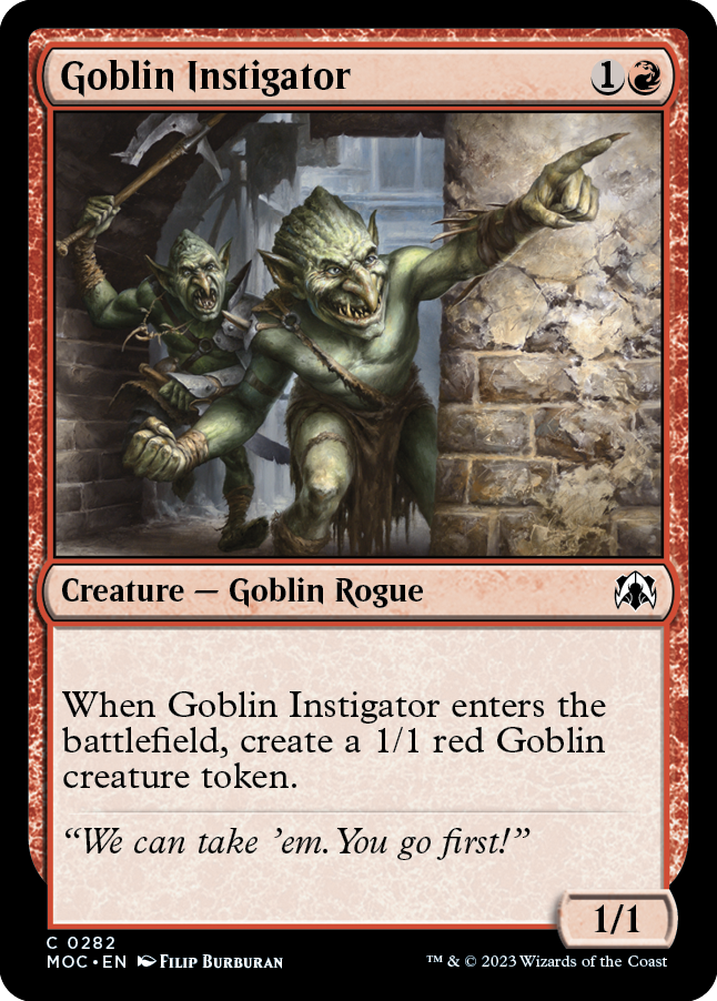 Goblin Instigator [March of the Machine Commander] | Yard's Games Ltd