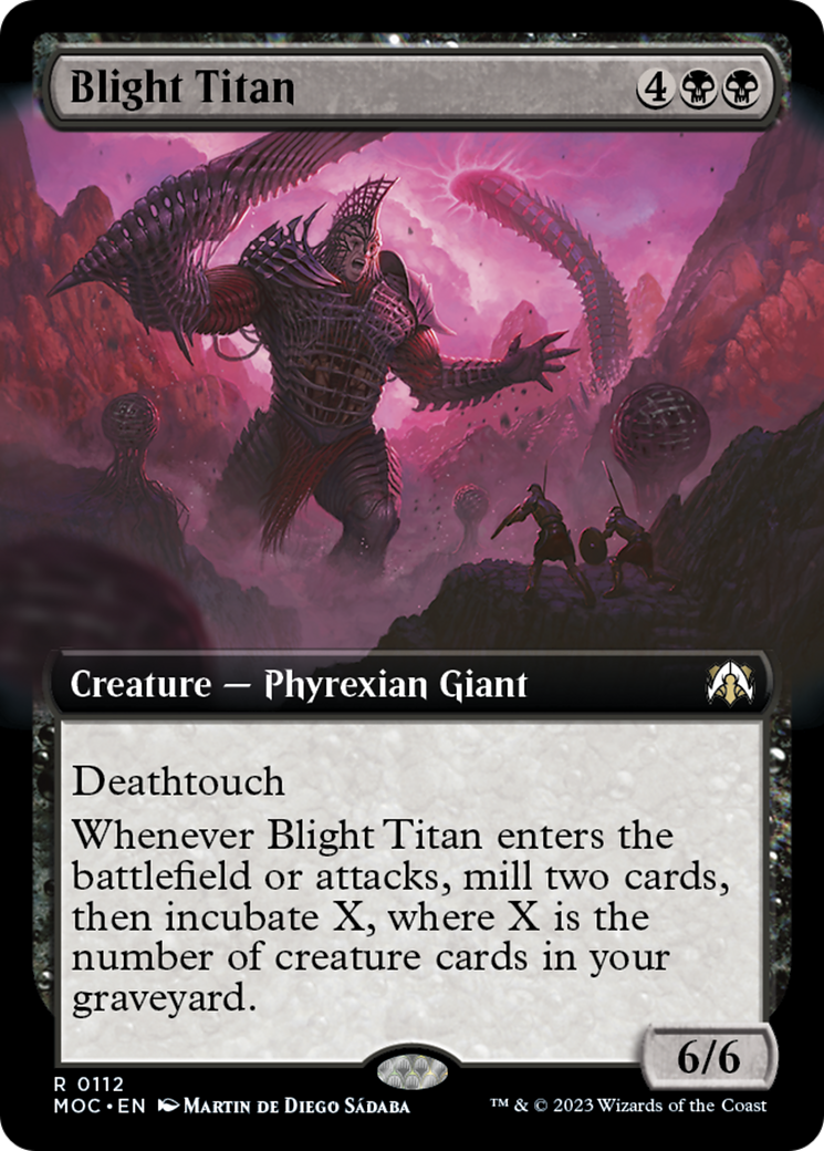 Blight Titan (Extended Art) [March of the Machine Commander] | Yard's Games Ltd