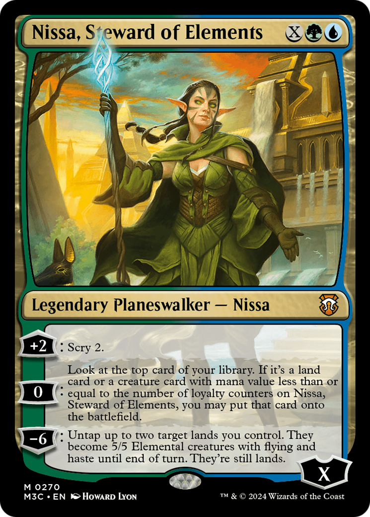 Nissa, Steward of Elements (Ripple Foil) [Modern Horizons 3 Commander] | Yard's Games Ltd