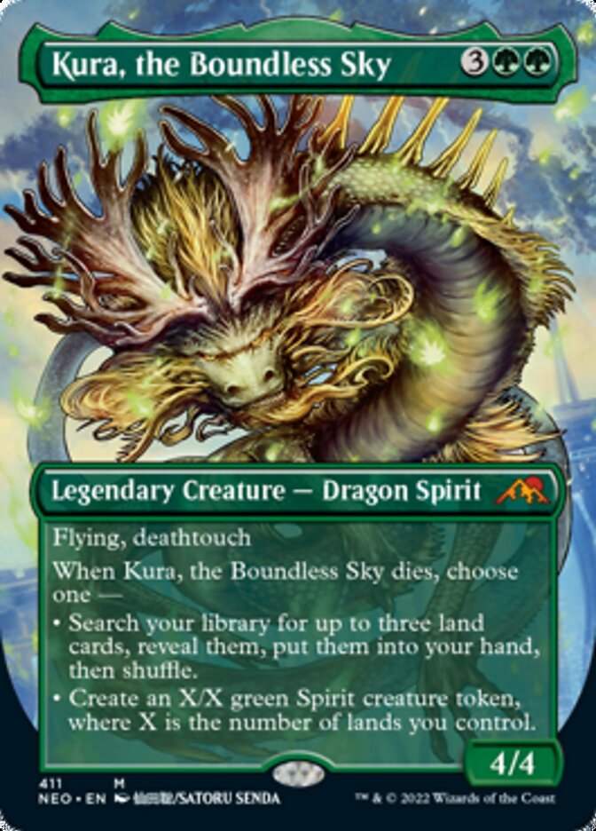 Kura, the Boundless Sky (Borderless Alternate Art) [Kamigawa: Neon Dynasty] | Yard's Games Ltd