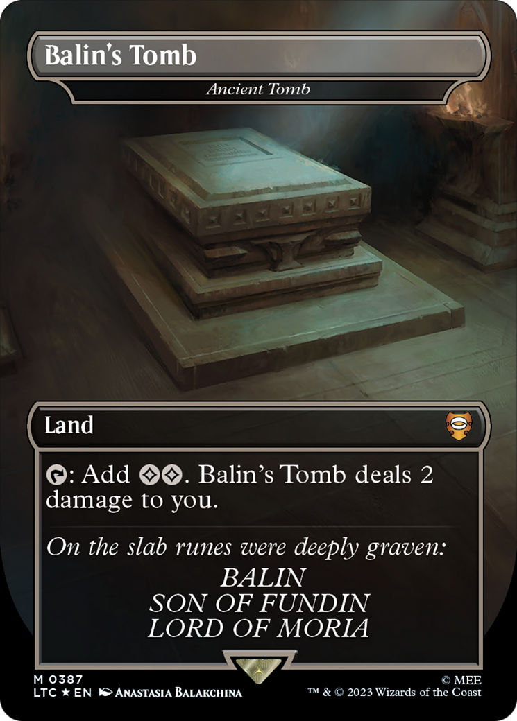 Balin's Tomb - Ancient Tomb (Surge Foil Realms and Relics) [The Lord of the Rings: Tales of Middle-Earth Commander] | Yard's Games Ltd