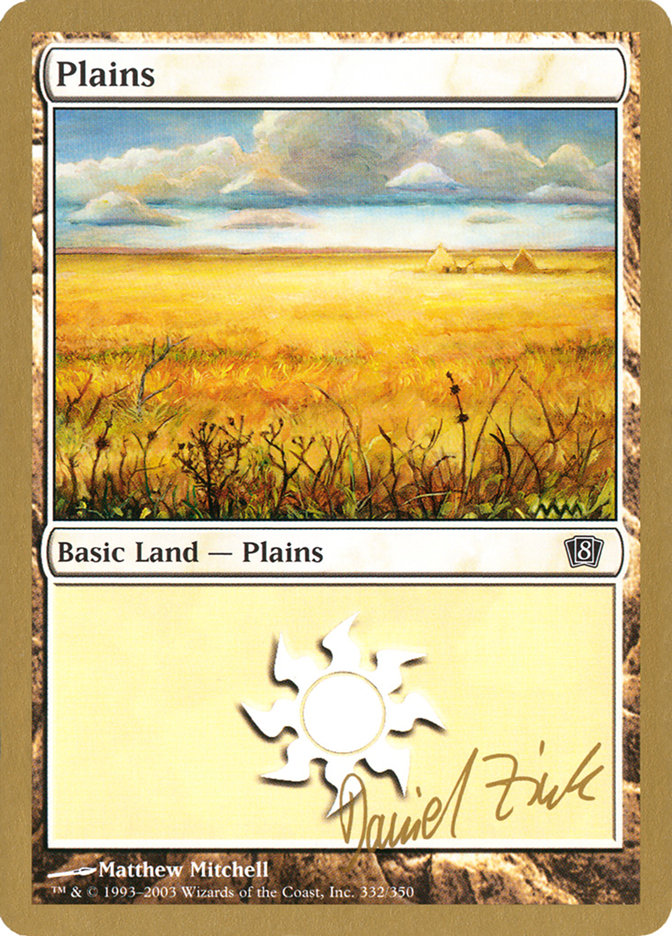 Plains (dz332) (Daniel Zink) [World Championship Decks 2003] | Yard's Games Ltd