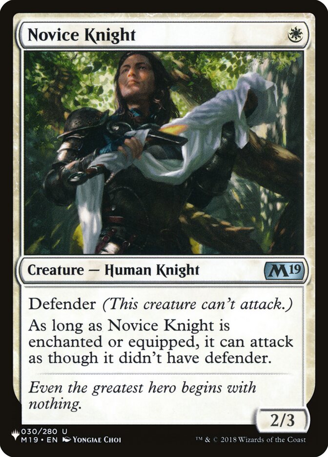 Novice Knight [The List] | Yard's Games Ltd