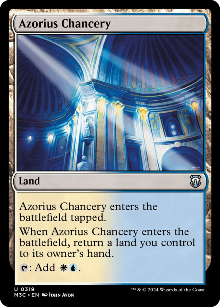 Azorius Chancery (Ripple Foil) [Modern Horizons 3 Commander] | Yard's Games Ltd