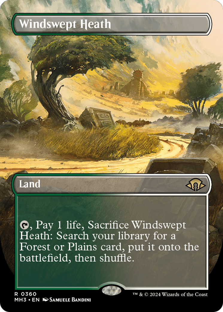 Windswept Heath (Borderless) [Modern Horizons 3] | Yard's Games Ltd