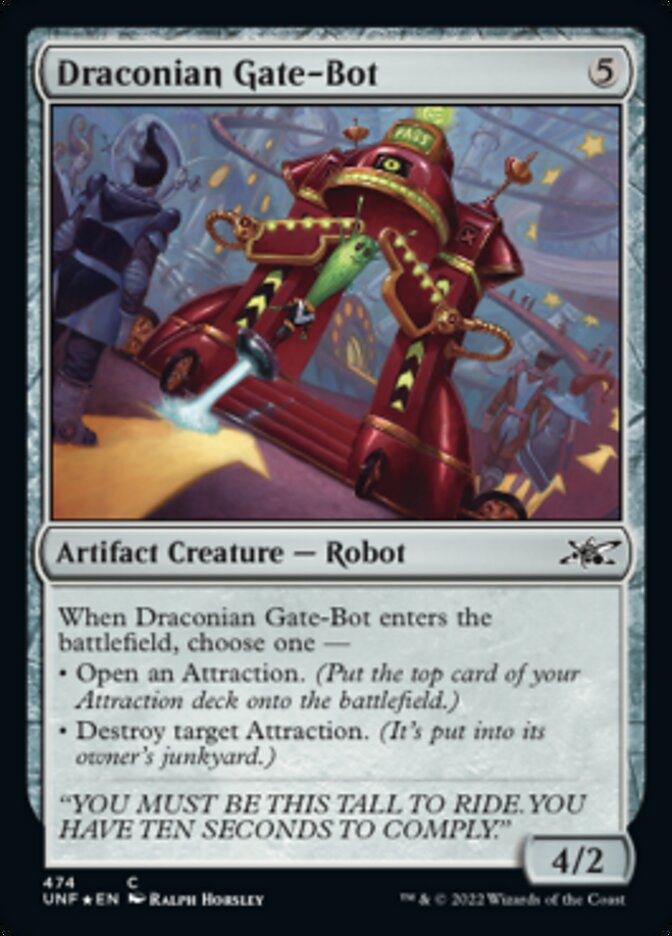 Draconian Gate-Bot (Galaxy Foil) [Unfinity] | Yard's Games Ltd