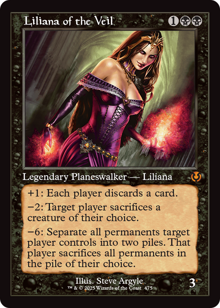 Liliana of the Veil (Retro Frame) [Innistrad Remastered] | Yard's Games Ltd