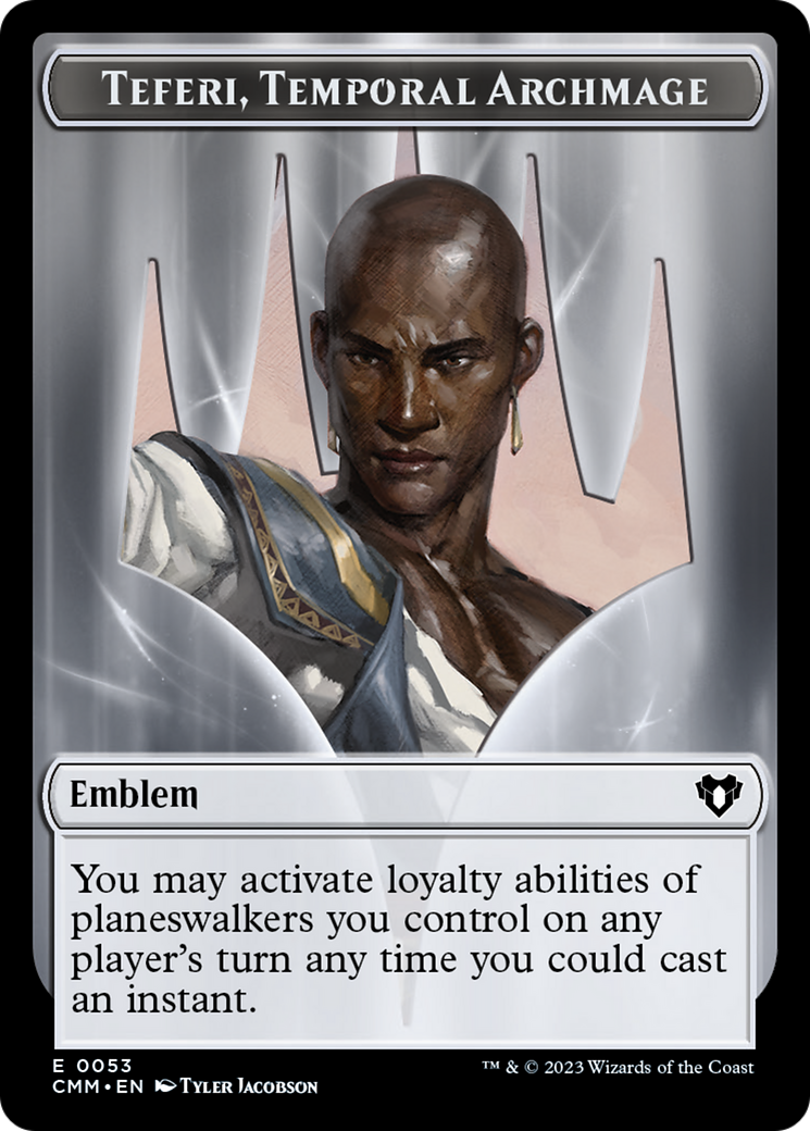 Teferi, Temporal Archmage Emblem [Commander Masters Tokens] | Yard's Games Ltd