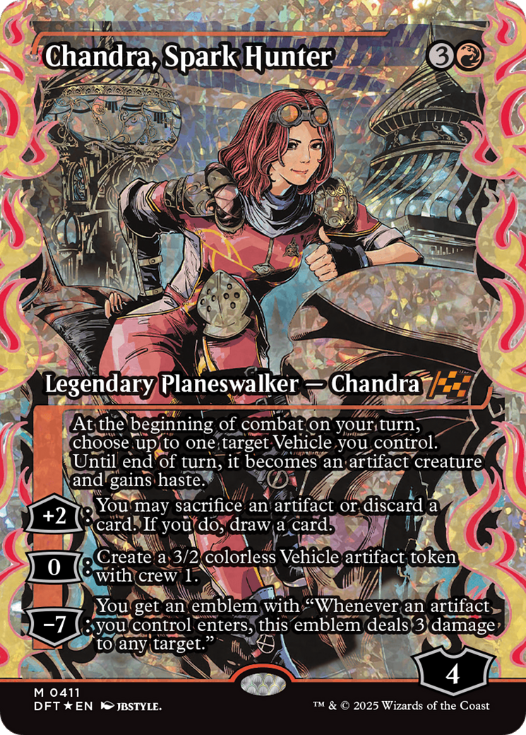 Chandra, Spark Hunter (Showcase) (Fracture Foil) [Aetherdrift] | Yard's Games Ltd