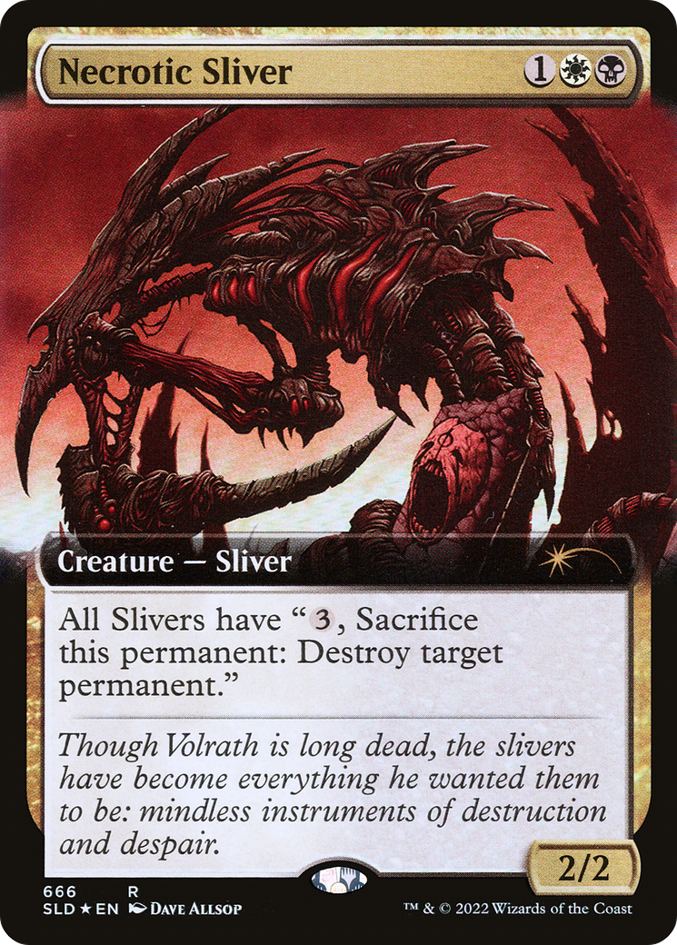 Necrotic Sliver (Extended Art) [Secret Lair Drop Promos] | Yard's Games Ltd