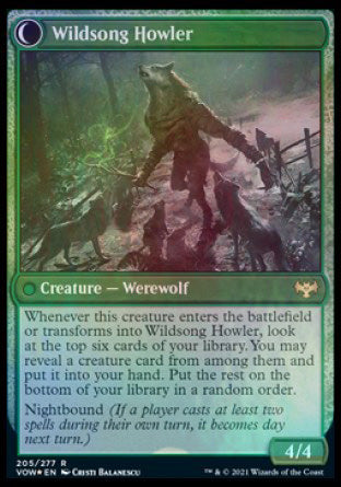 Howlpack Piper // Wildsong Howler [Innistrad: Crimson Vow Prerelease Promos] | Yard's Games Ltd