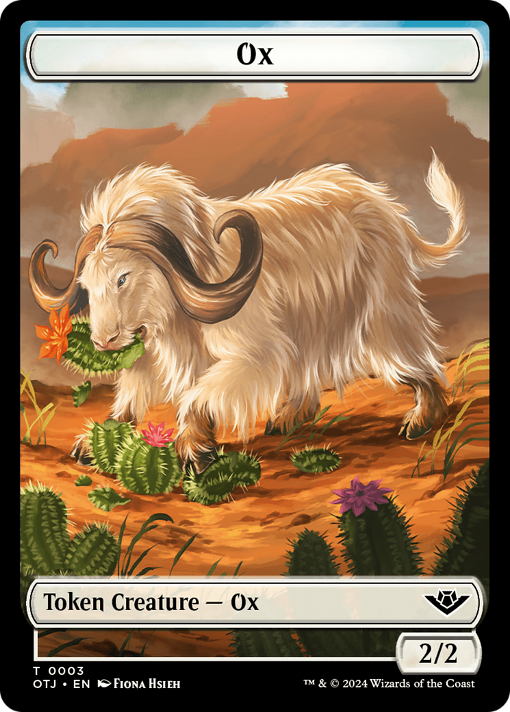 Ox Token [Outlaws of Thunder Junction Tokens] | Yard's Games Ltd