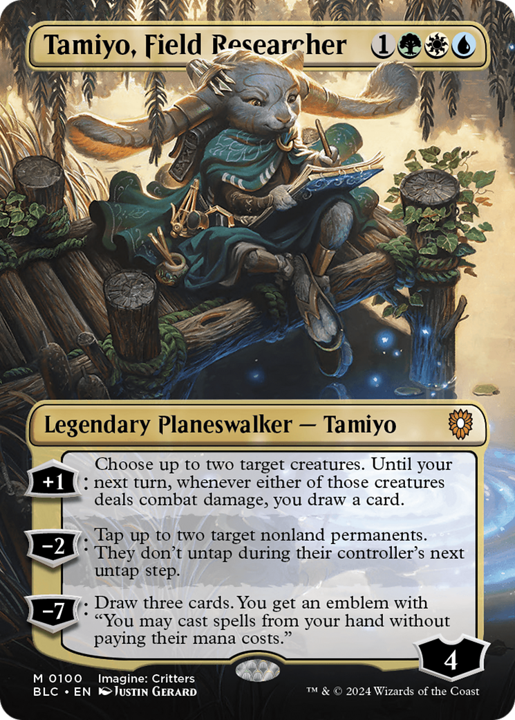 Tamiyo, Field Researcher (Borderless) [Bloomburrow Commander] | Yard's Games Ltd