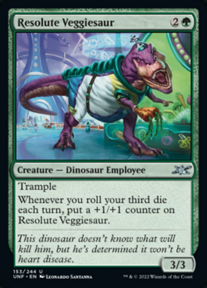 Resolute Veggiesaur [Unfinity] | Yard's Games Ltd