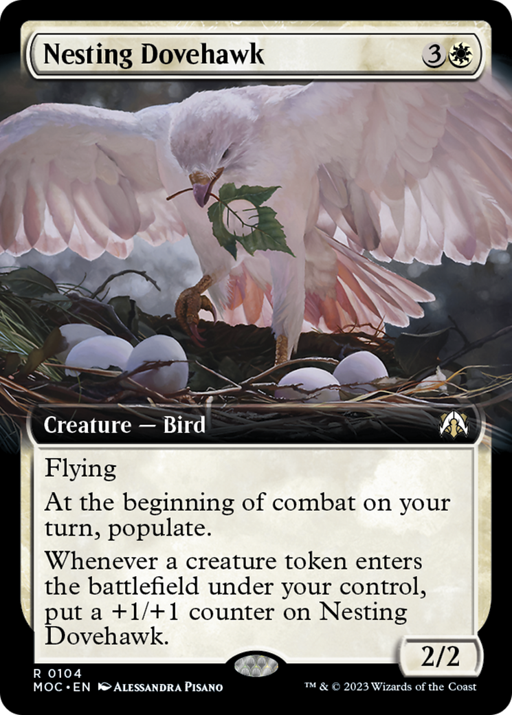 Nesting Dovehawk (Extended Art) [March of the Machine Commander] | Yard's Games Ltd