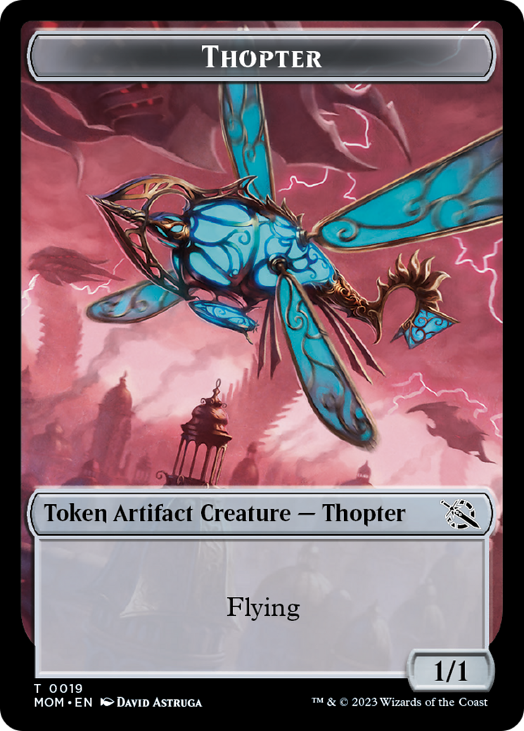 Treasure (21) // Thopter Double-Sided Token [March of the Machine Tokens] | Yard's Games Ltd