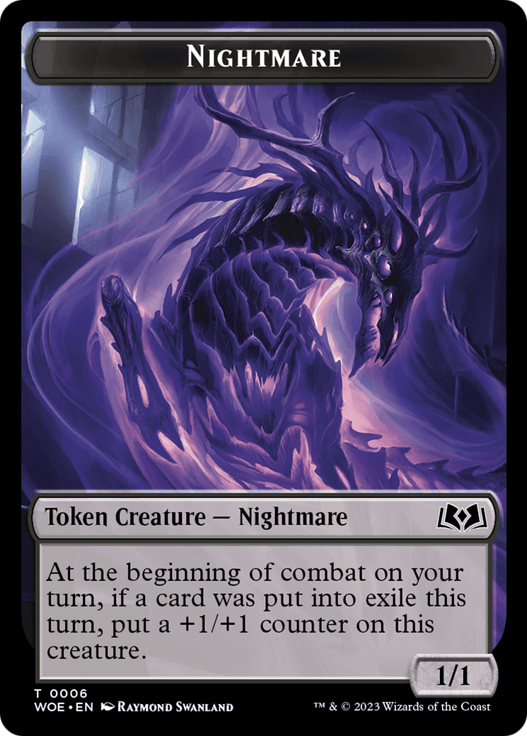 Nightmare // Food (0013) Double-Sided Token [Wilds of Eldraine Tokens] | Yard's Games Ltd