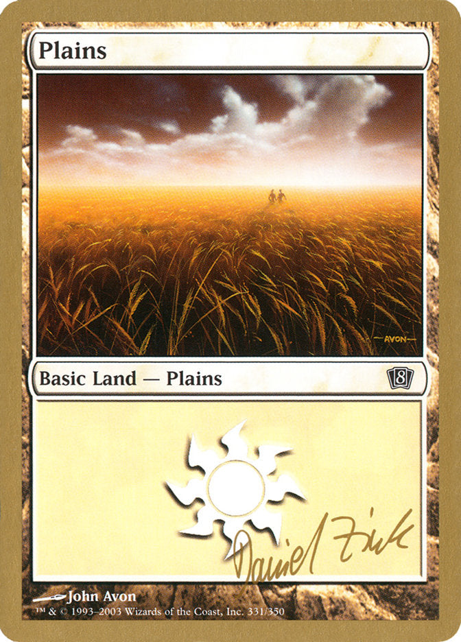 Plains (dz331) (Daniel Zink) [World Championship Decks 2003] | Yard's Games Ltd