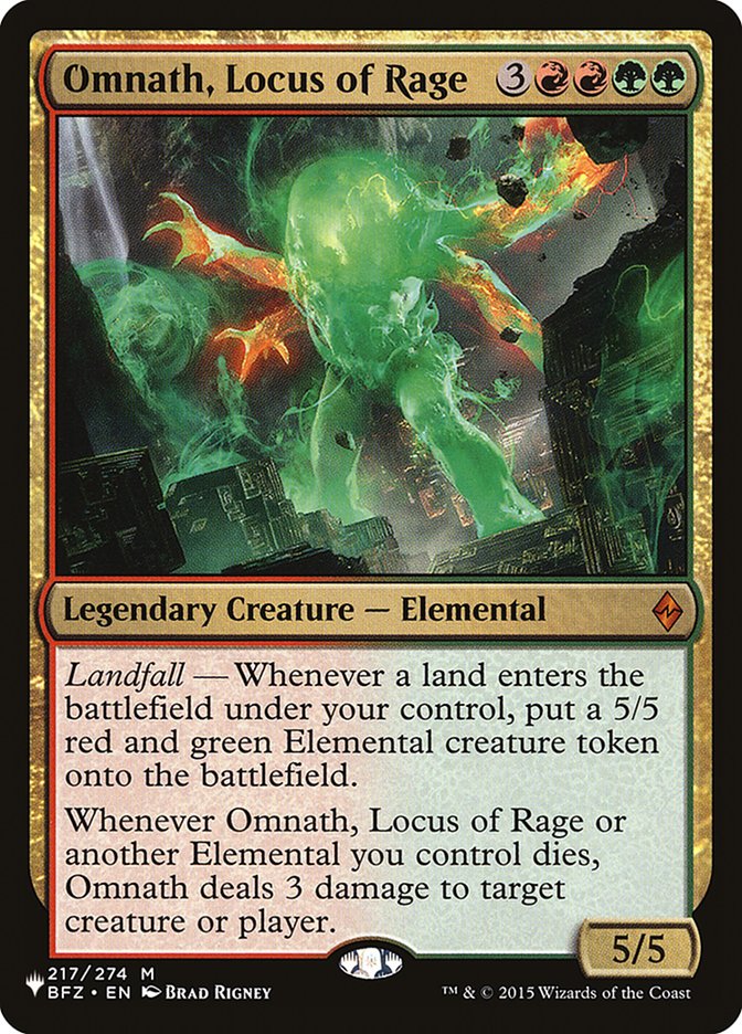 Omnath, Locus of Rage [The List] | Yard's Games Ltd