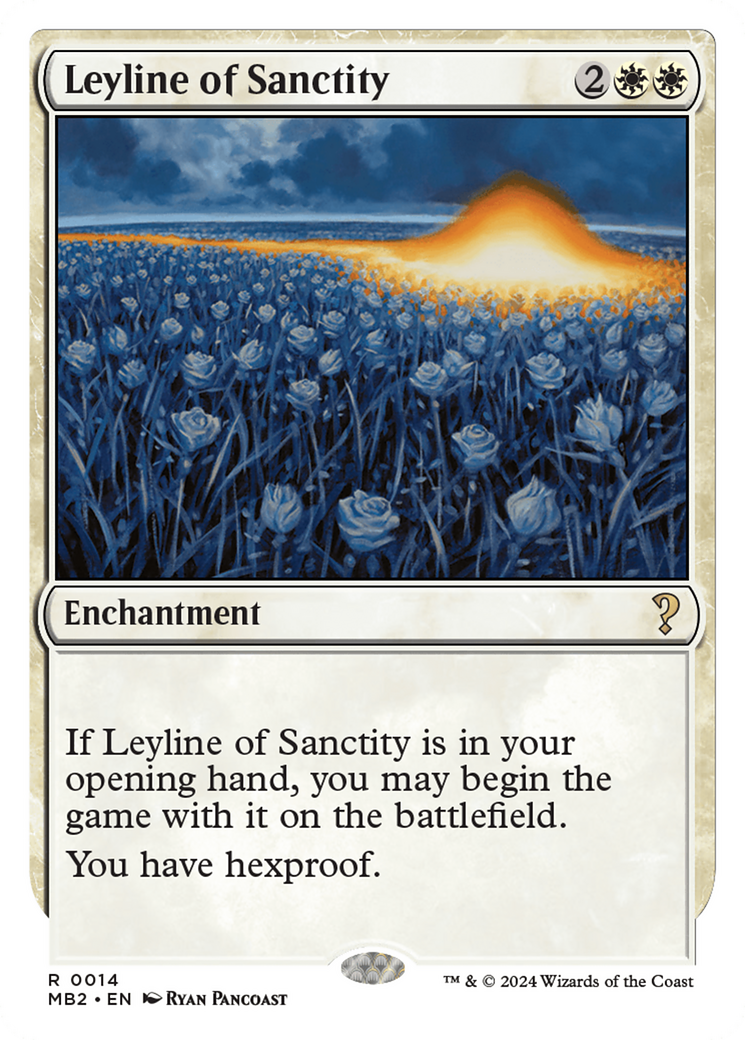 Leyline of Sanctity (White Border) [Mystery Booster 2] | Yard's Games Ltd