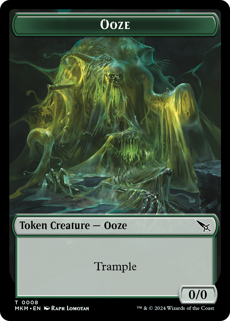Ooze // A Mysterious Creature Double-Sided Token [Murders at Karlov Manor Tokens] | Yard's Games Ltd