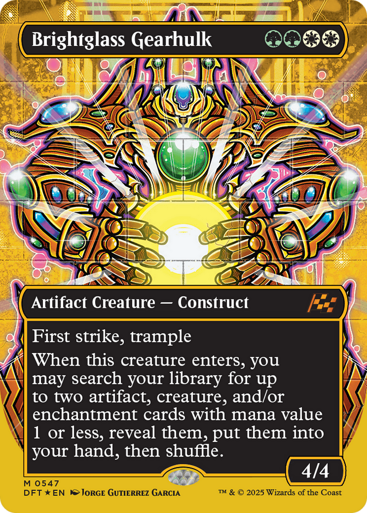 Brightglass Gearhulk (Borderless) (First-Place Foil) [Aetherdrift] | Yard's Games Ltd