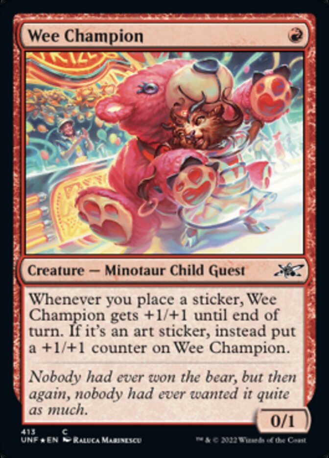 Wee Champion (Galaxy Foil) [Unfinity] | Yard's Games Ltd