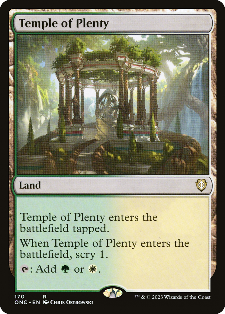 Temple of Plenty [Phyrexia: All Will Be One Commander] | Yard's Games Ltd