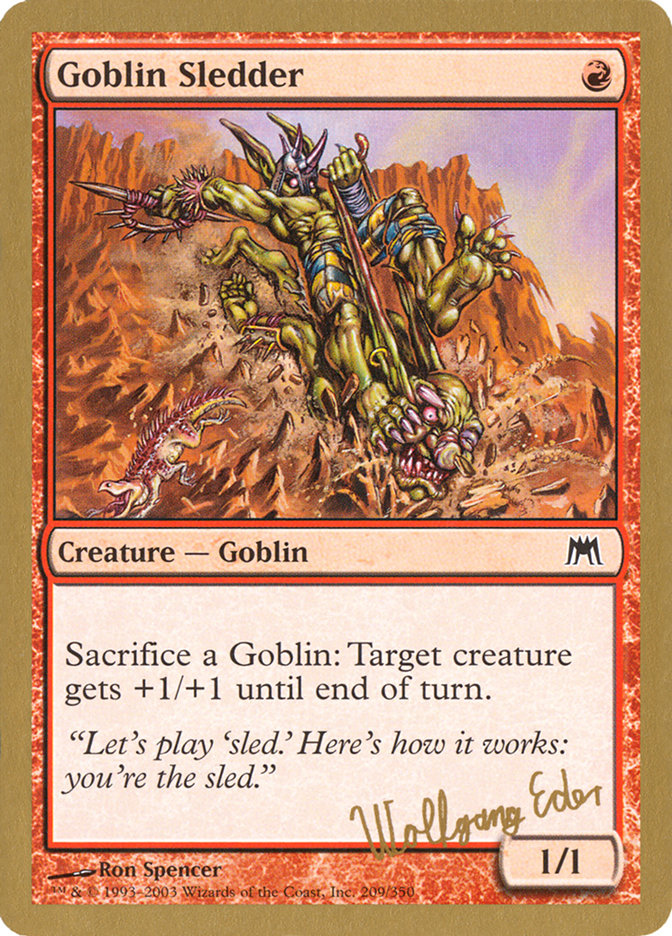 Goblin Sledder (Wolfgang Eder) [World Championship Decks 2003] | Yard's Games Ltd